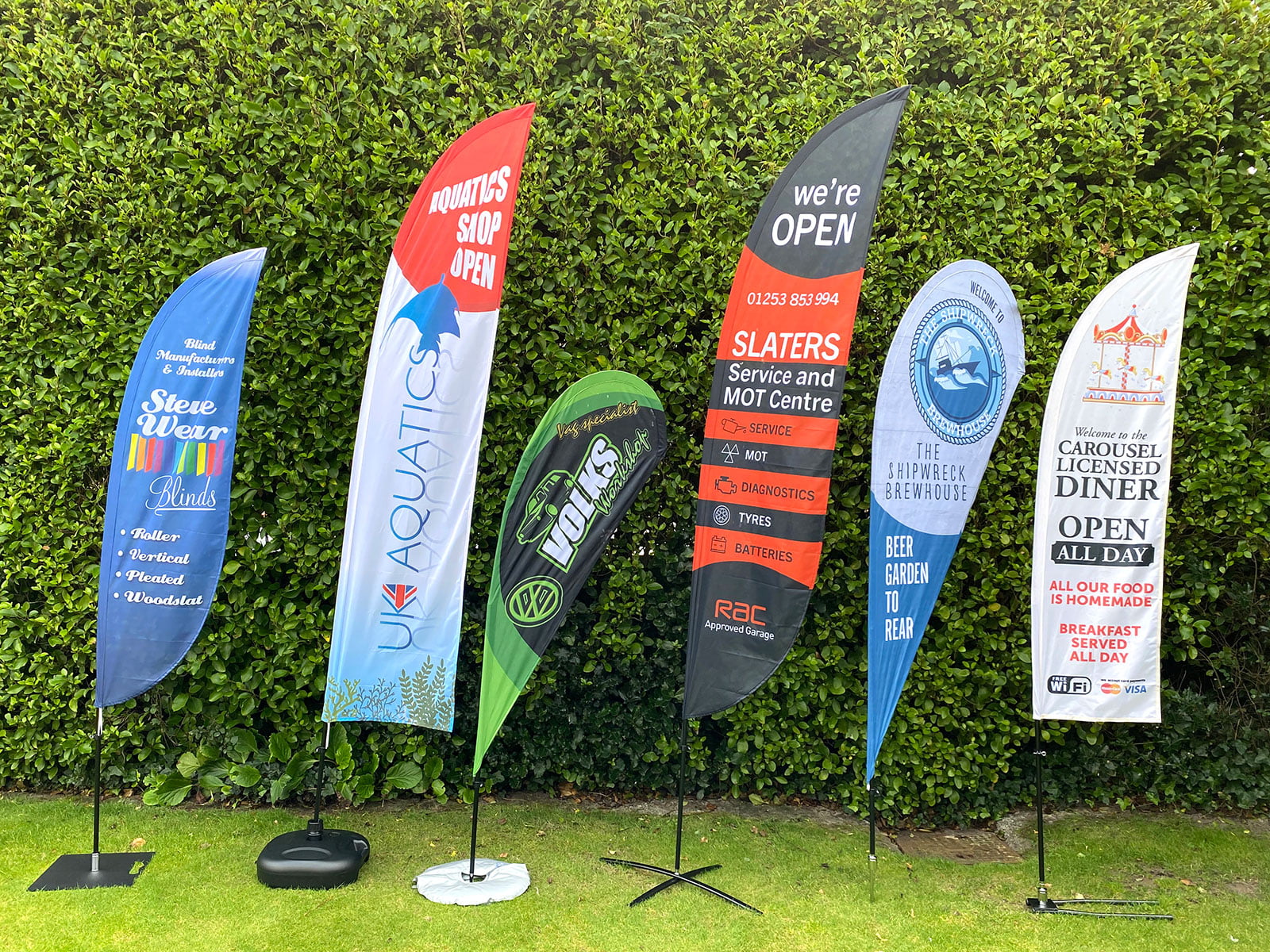 Feather Flags and Bases Full Colour Printed Free Design